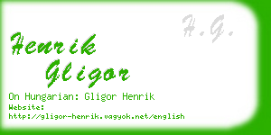 henrik gligor business card